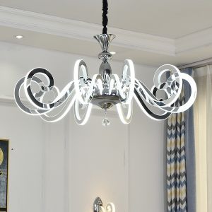 Modern Dimmable Acrylic chandeliers pendant lights with remote controller for