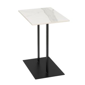 Smooth Surface Ceramic Bedside Table Scratches Resistant With Iron Base