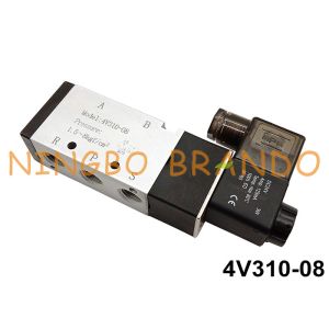 Air Control 5/2 Way Pneumatic Solenoid Valve 4V310-08 Single Coil