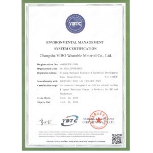 Changsha Vibo Wearable Material Co., Ltd. Certifications