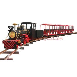 Amusement Park Train Rides Fiberglass Material Customized Track Length