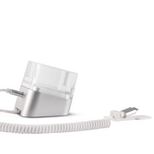 COMER anti-theft cable locking for gsm mobile phone clip mounting for retail