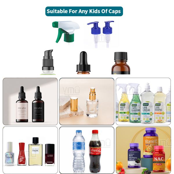 Automatic Four Wheel Cap Capping Machine Glass Bottle Plastic Bottle With CE Certification For Food And Skincare Products