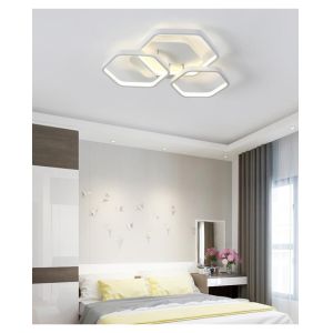 Modern Polygon Ceiling Lights For Bedroom Living Room Color Grey Or White