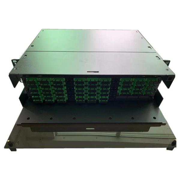 Quality 3RU MPO MTP Patch Panels 108F Fiber Patch Panel SC APC Holds 9 LGX Adapter for sale