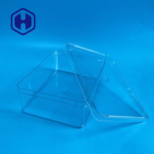 1180ml Disposable PET Packaging Box Big Size Rectangle Plastic Food Chocolate