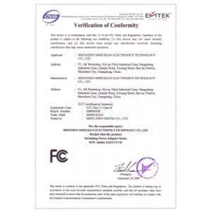 Shenzhen Simsukian Electronics Technology Co.,Ltd Certifications