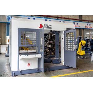 Full Automatic Robot Polish System FUNAC Robot Cell Metal Deburring Machine 380V