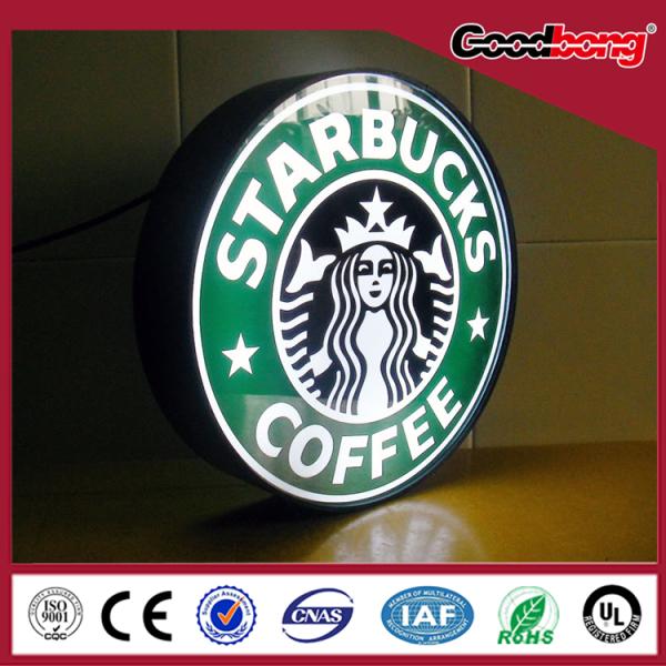 Outdoor Vacuum Forming Acrylic Round Shop Light Box Signage