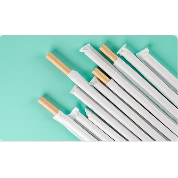 28gsm White Straw Wrapping Paper 38mm 44mm For Packaging Single Straw 