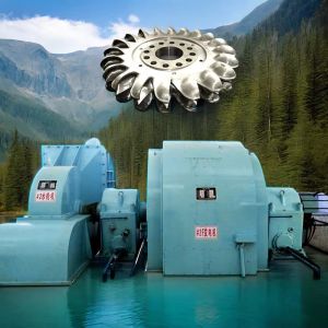 High Voltage Pelton Hydraulic Turbine Generator 6-10kV Rated Voltage 500-3000r