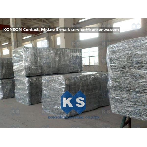 Heavy Zinc Galvanised Gabion Basket With Straight / Reverse Twisted Galfan