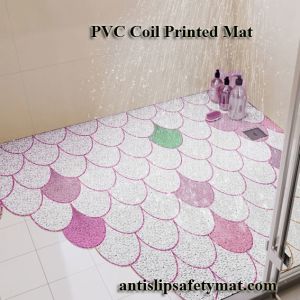 Printed Vinyl Non Slip Mat For Tile Shower