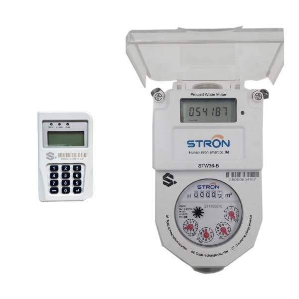 1/2 Inch Split Keyboard Prepaid Water Meter with 7.8l/h Flow Rate and Refusal