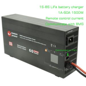 Rechargeable Lifepo4 LFP Ac To Dc Battery Charger 4S-8S 1500W 29.2V