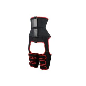 Red Velcro 3 In 1 Thigh Trimmer NANBIN Waist Trainer With Thigh Bands