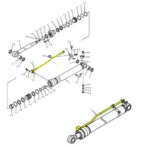 PC120 PC130 Excavator Pipelines Hydraulic System Distributor Bucket Pipe