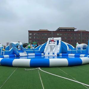 20m Diameter Inflatable Water Slide with 1100KG Weight for 4-8 Age Range