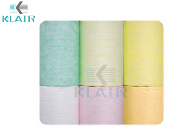 Synthetic Bag Air Filters Material Roll / Single Pockets With Efficiency F5 F6