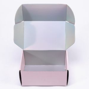 Custom Logo Corrugated Cardboard Laser Mailing Box Folders Holographic Shipping