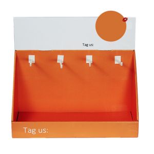 K5 Corrugated Cardboard Tabletop Display With Hooks OEM