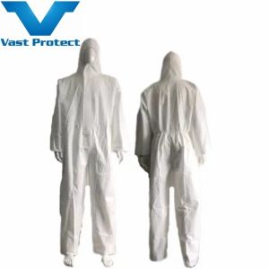 China Disposable Breathable Anti Static Waterproof Micro Film Suit For Dust And Splash Proof on sale