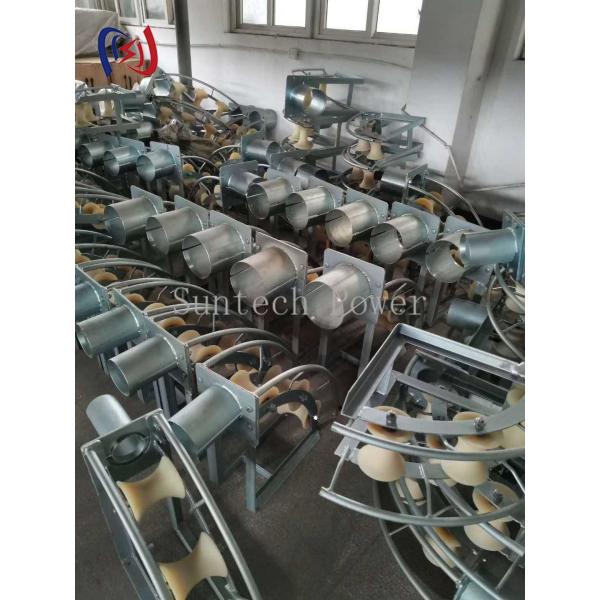 Cable Roller Pulley For Laying Cables Flexible Rotation MC Nylon Wheels 450mm Curvature Radius Lockable Protect From Damage