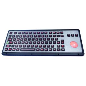 Wholesale Industrial Metal Keyboard with Backlit Trackball Robust IP65 Panel Mount from china suppliers