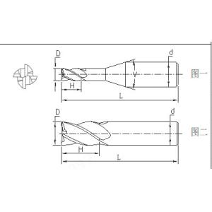 EX Long 4 Flute End Mill For Aluminum