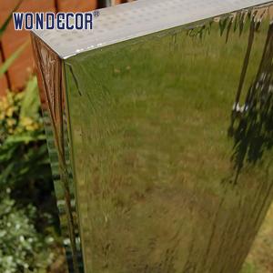 Large Garden Geometric Rectangular Stainless Steel Fountain Sculpture