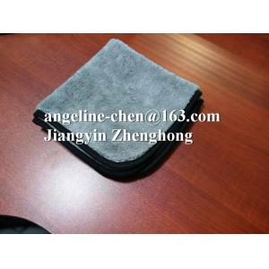 super soft microfiber compound double side plush cleaning towels