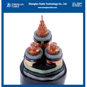 Three Core 12/20kV XLPE Cable Copper / Aluminum Medium Voltage PVC Outer Sheath