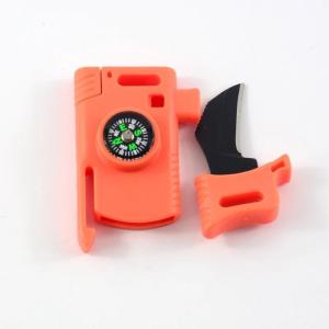 Initial Payment Multifunction Emergency Flint Fire Starter Compass Buckle with
