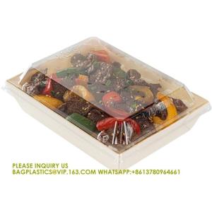 20 Oz Short Flare Wooden Containers - Containers Sold Separately, Clear Plastic