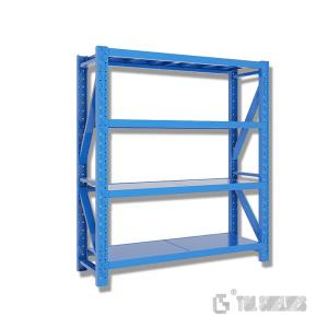 200KG Per Layer Warehouse Shelf Racks Powder Coated Metal Light Duty 2-5 layers