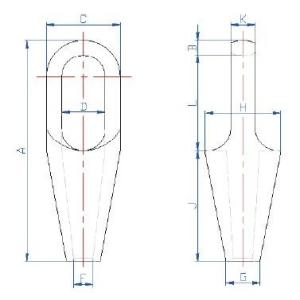 EN 13411-4 1-5/8" spelter socket 26mm Rope Wire Fitting