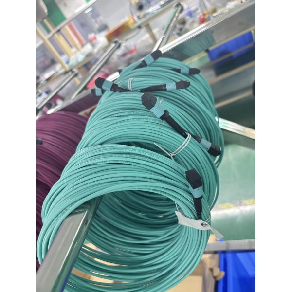 12 Fibers OM3 10Gig MTP MPO Cable, Trunk Cable MPO - MPO 12 F.O. OM3 15 Mts