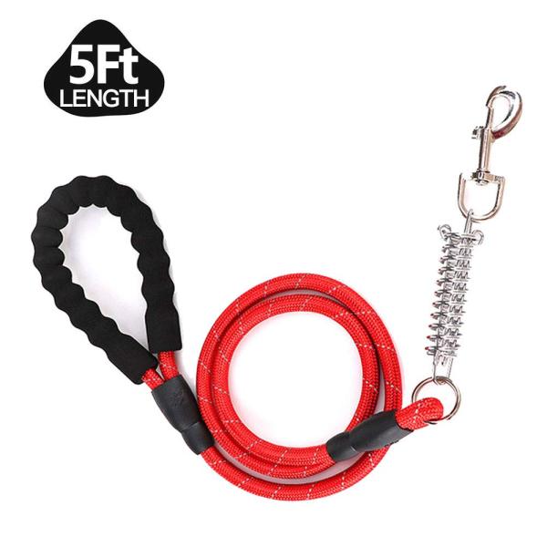 5FT Strong Nylon Dog Harness Leash Comfortable Padded Handle Highly Reflective Threads