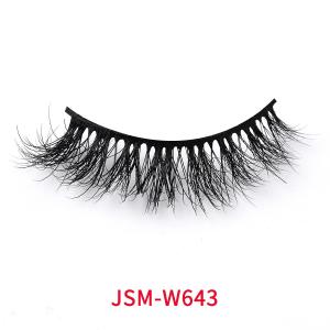 Natural Look Fake 14mm 3D Faux Mink Lashes With 2 Pairs Packaging
