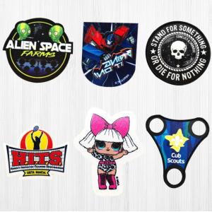 Custom Printed Logo Round Velcro Back Patch Sublimation Patches For Hats