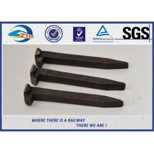 4.6 Grade Steel Railroad Track Spikes Plain Surface DIN Standard