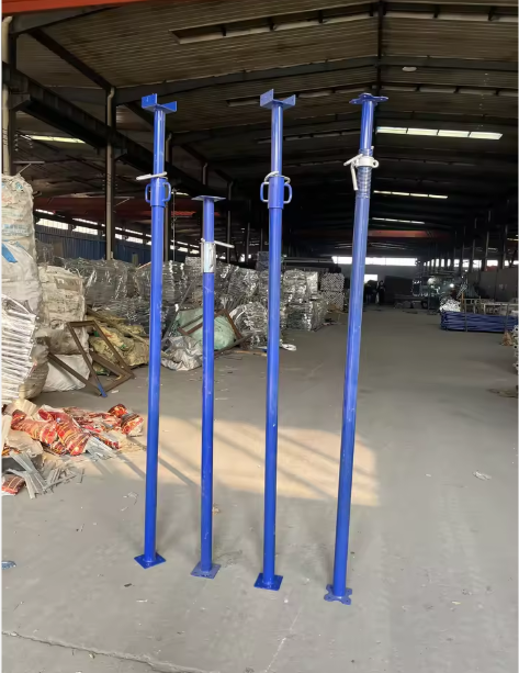 Industrial steel props in construction application