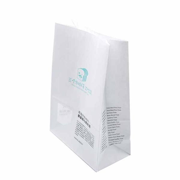Food Grade Packaging Kraft Paper Bag Folding Bread Packaging Bags