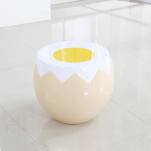 China Egg Table Chair Furniture Sculptures , Resin Modern Table Sculptures on sale