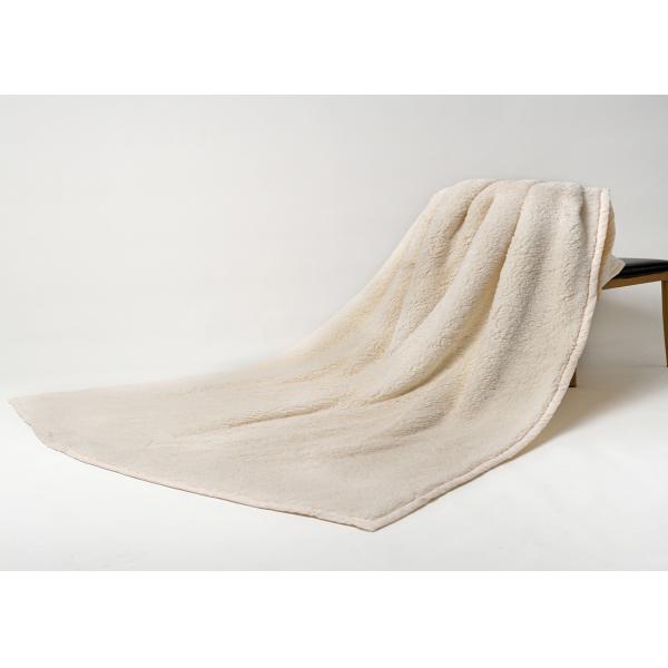 Sherpa Polyester Fleece Bed Blanket , Super Soft Knit Blanket Heavy Double