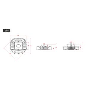Energy Saving AC100-277V / 60 / 120 Degree White High Bay Led Lights with 240w