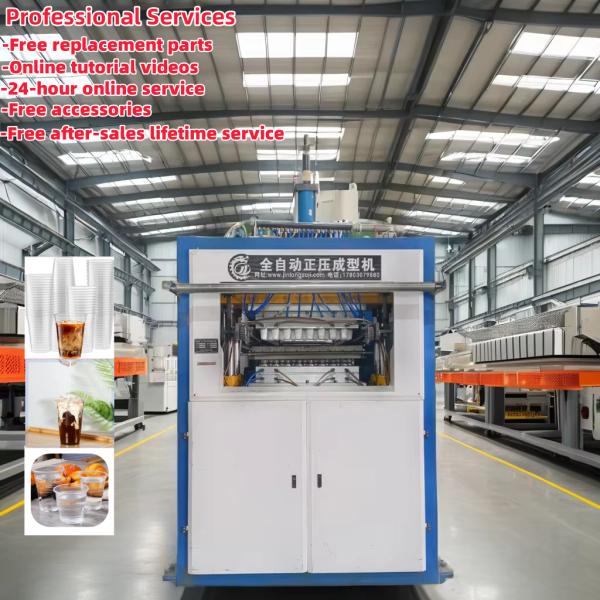 Automatic Plastic Cup Thermoforming Machine with PLC Control Gear Drive System