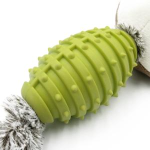 Healthy TPR And Strong Plush Dog Toys 70g Teeth Cleaning plush chew toys