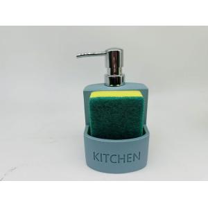 Rectangular Kitchen Utensil Caddy Soap Dispenser with ABS Pump Head and Sponge