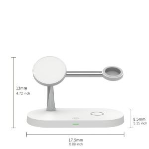 4-in-1 Wireless Charging Station With Earphone Night Light And IWatch Charger